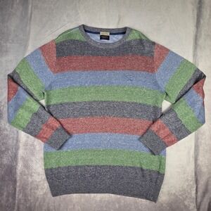 Paul & Shark Yachting Sweater Mens L Multicolor Colorblock Linen Cotton Italy